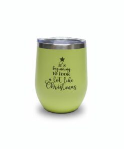 "It's beginning to look alot like Christmas" Wine Tumbler