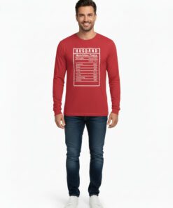 "Husband Nutrition Facts" Long Sleeve Tee